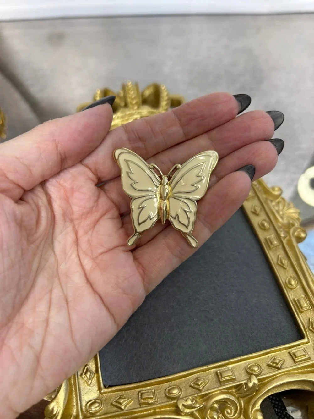 Trifari Gold Butterfly Brooch Pin - Elegant Women's Jewelry